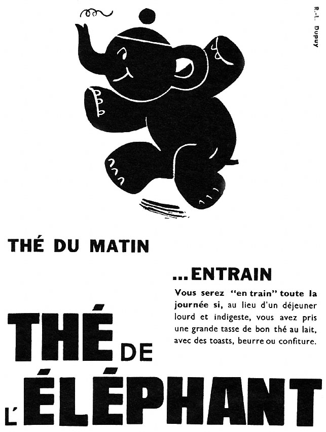 Publicité Th de l'Elphant 1951