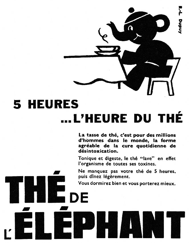 Publicité Th de l'Elphant 1951