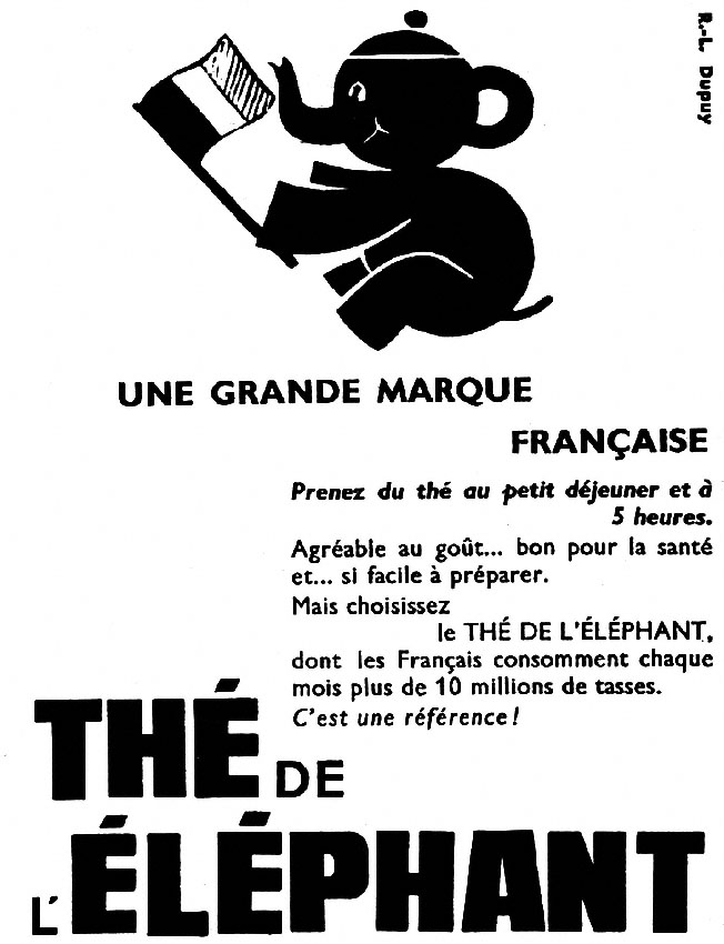 Publicité Th de l'Elphant 1952