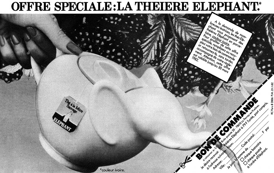 Publicité Th de l'Elphant 1982