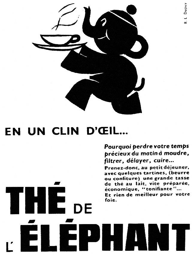 Publicité Th de l'Elphant 1952