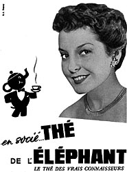 Publicit Th de l'Elphant 1954