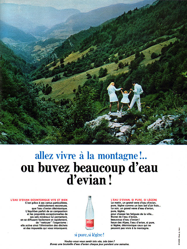 Publicité Evian 1970