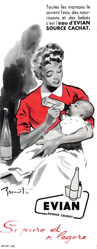 Publicité Evian 1954