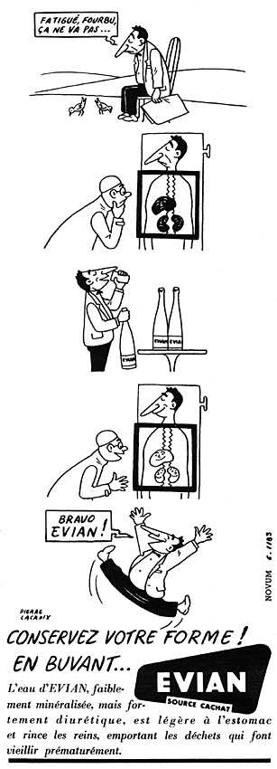 Publicité Evian 1956