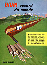 Publicit Evian 1960