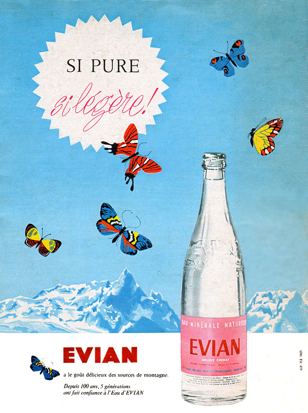 Publicité Evian 1961