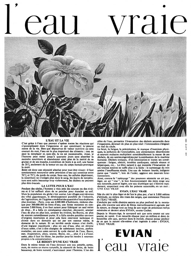 Publicité Evian 1964