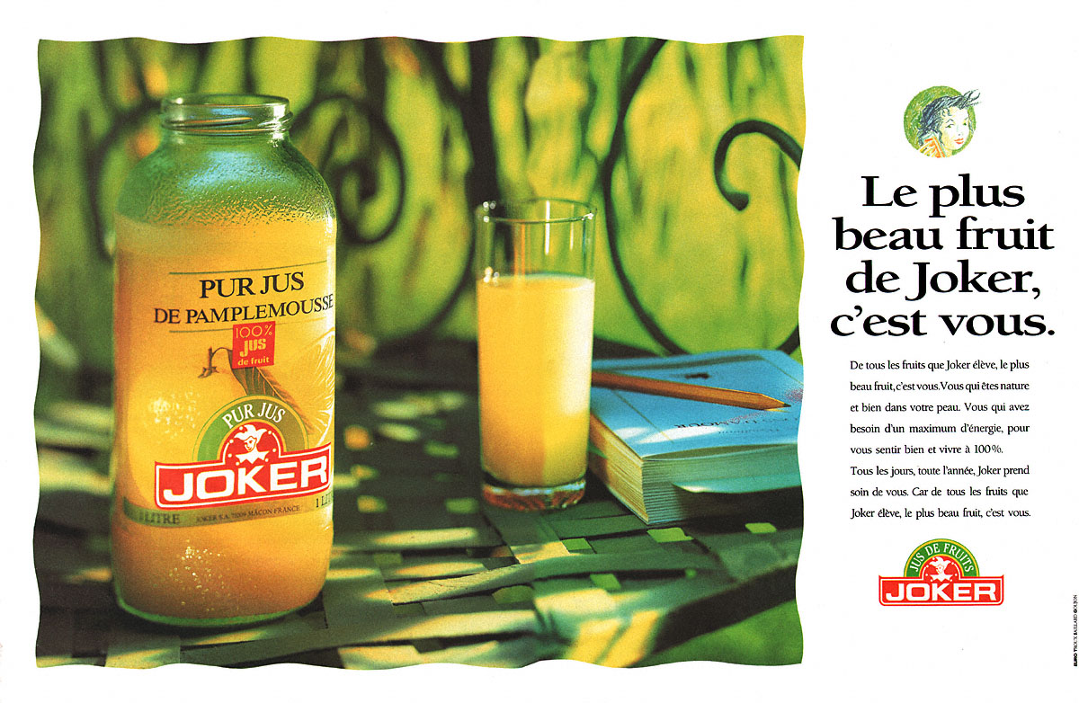 Publicité Joker 1992