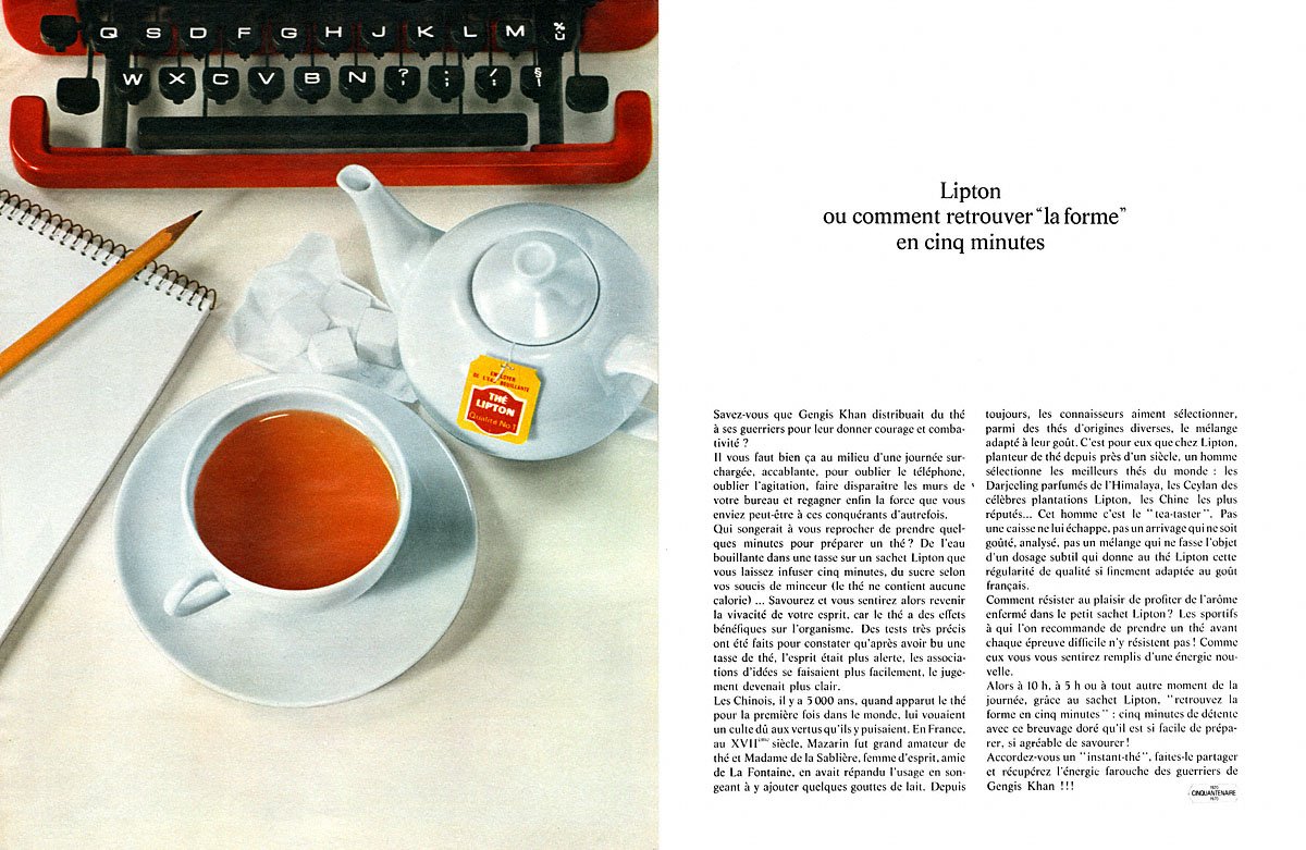 Publicit� Lipton 1970