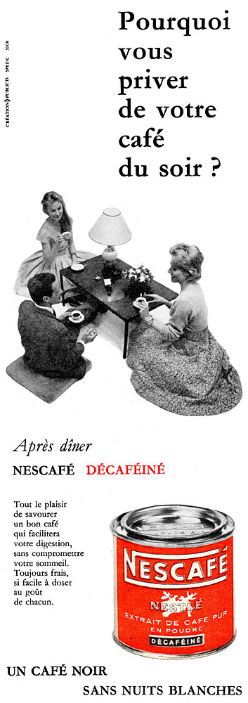 Publicité Nescaf 1959