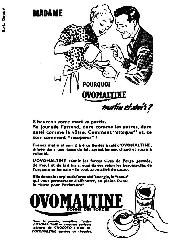 Publicité Ovomaltine 1952