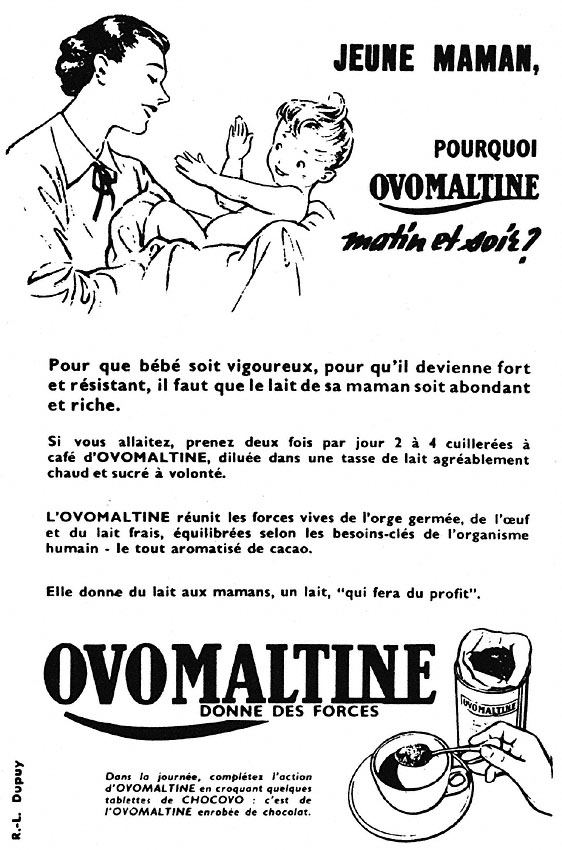 Publicité Ovomaltine 1952