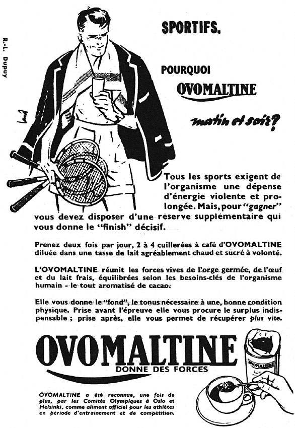 Publicité Ovomaltine 1952