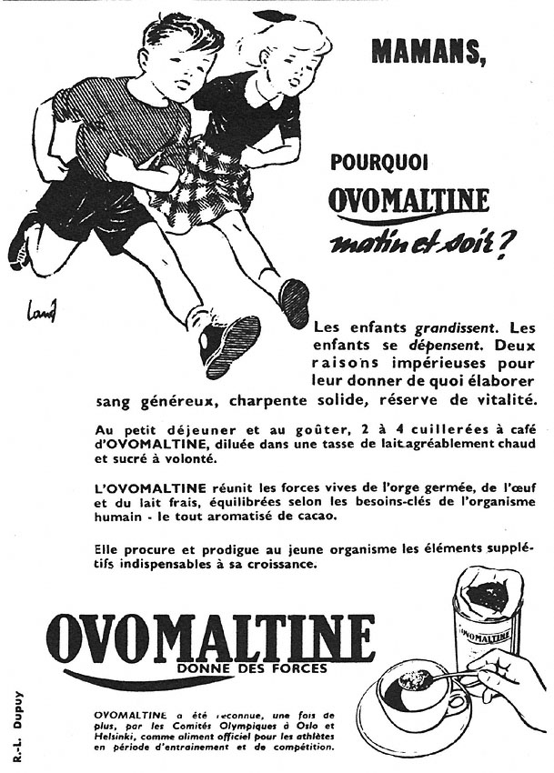 Publicité Ovomaltine 1952