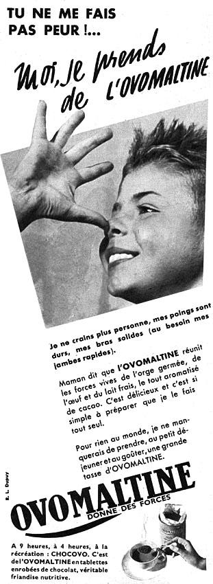 Publicité Ovomaltine 1954