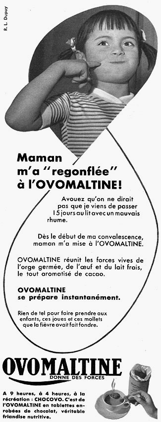 Publicité Ovomaltine 1954
