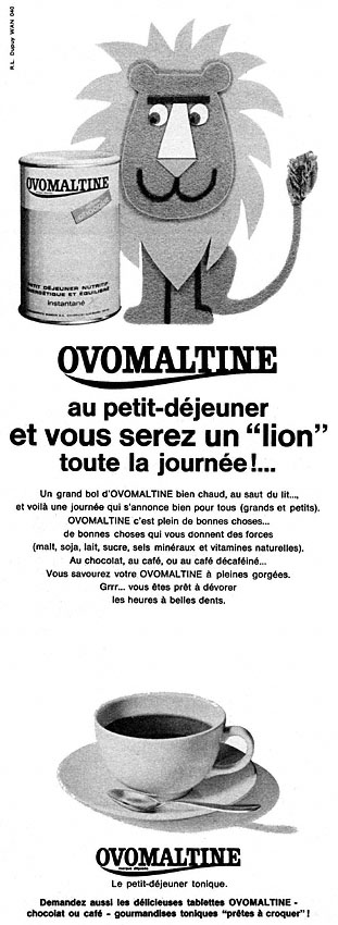 Publicité Ovomaltine 1966