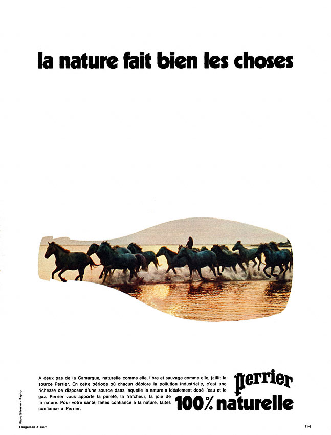 Publicité Perrier 1971