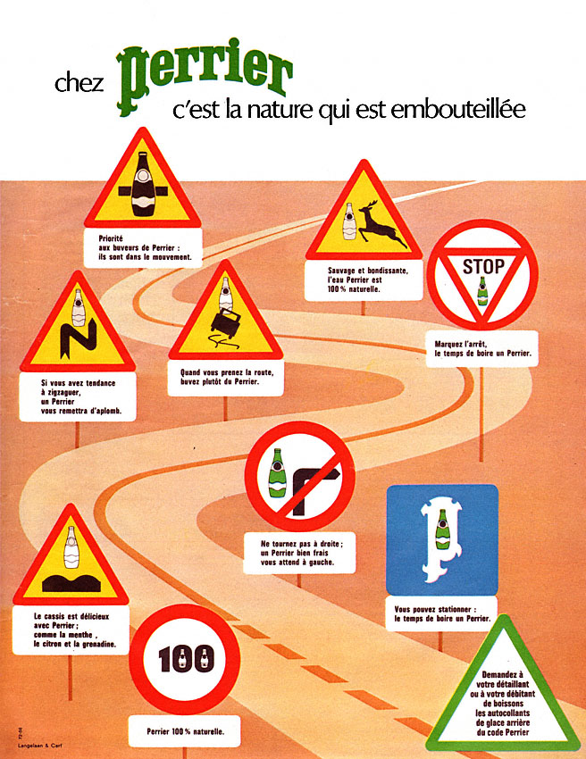 Publicité Perrier 1972