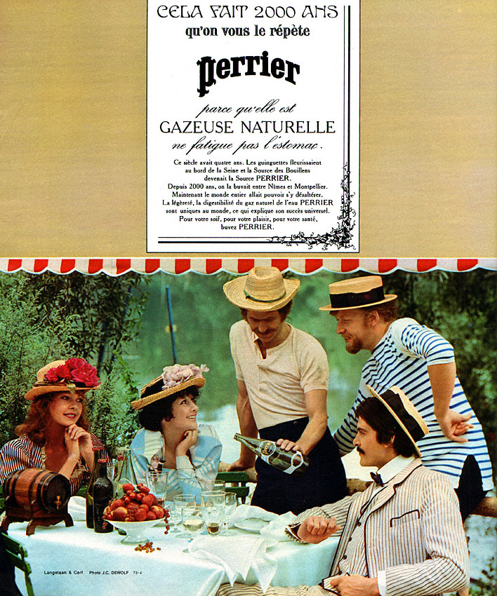 Publicité Perrier 1972