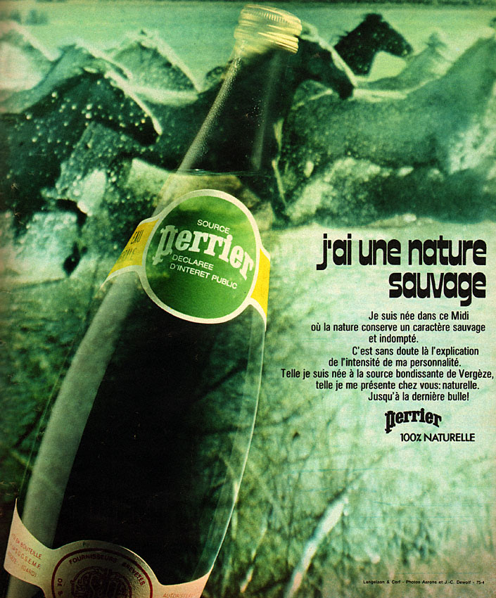 Publicité Perrier 1975