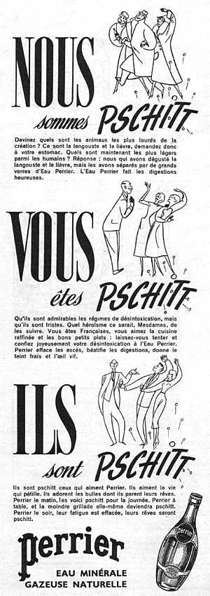 Publicité Perrier 1951