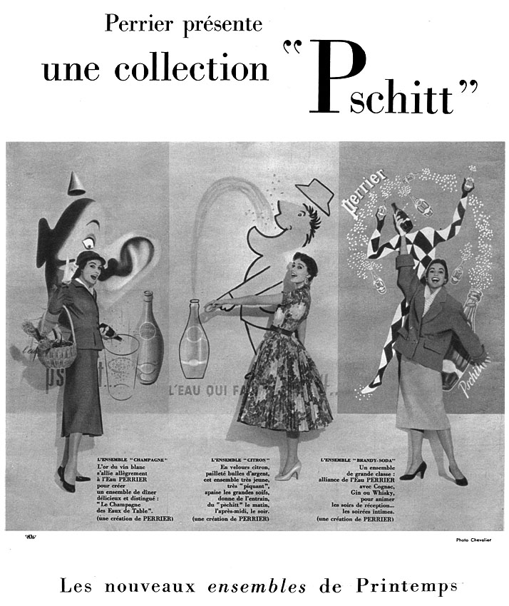 Publicité Perrier 1954