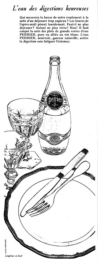 Publicité Perrier 1956