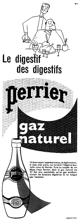 Publicité Perrier 1958