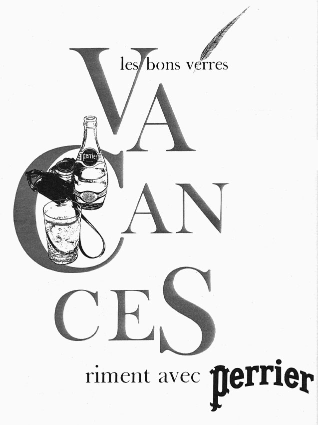 Publicité Perrier 1961