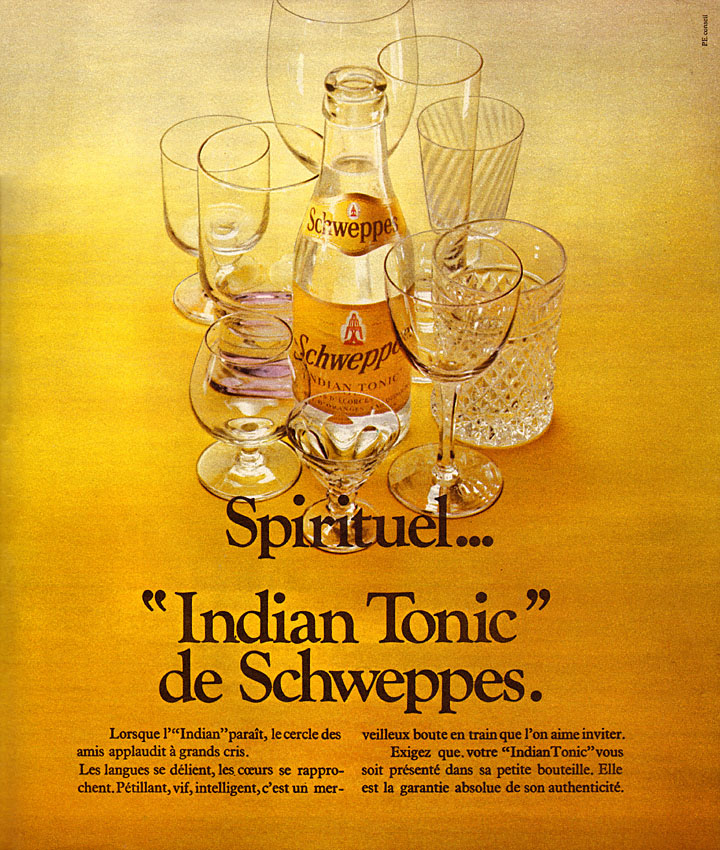 Publicité Schweppes 1973