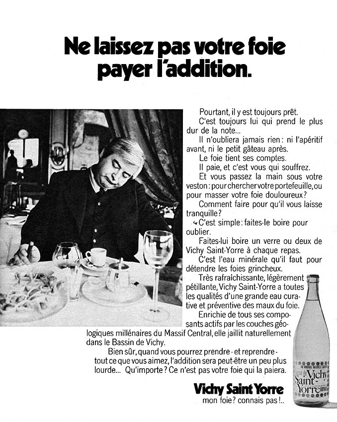 Publicité Vichy 1970