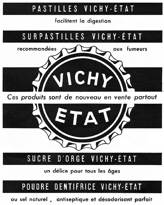 Publicité Vichy 1953