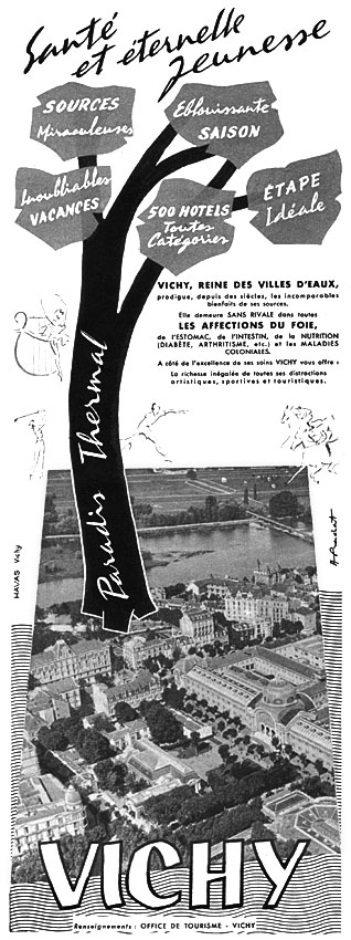 Publicité Vichy 1954