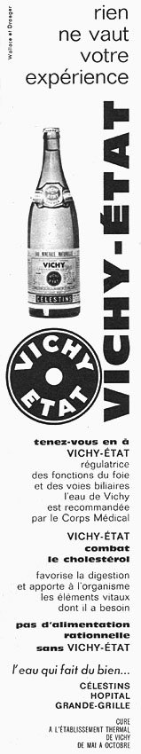 Publicité Vichy 1961