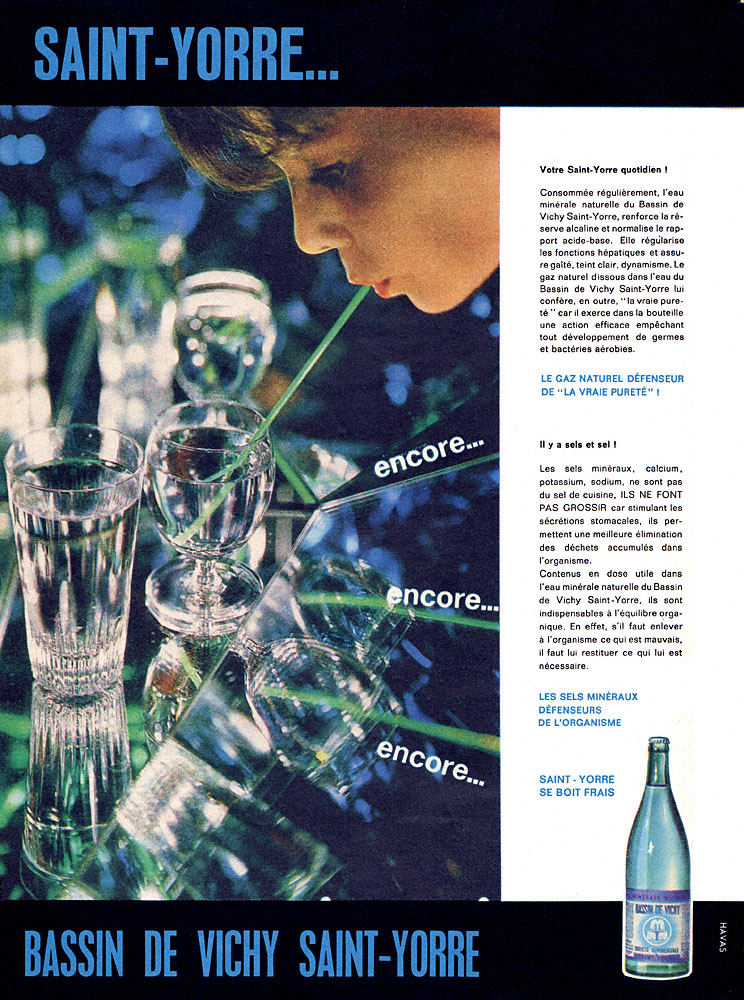 Publicité Vichy 1961