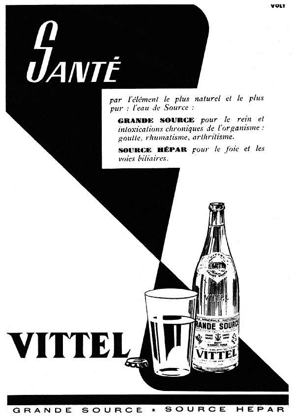 Publicité Vittel 1952