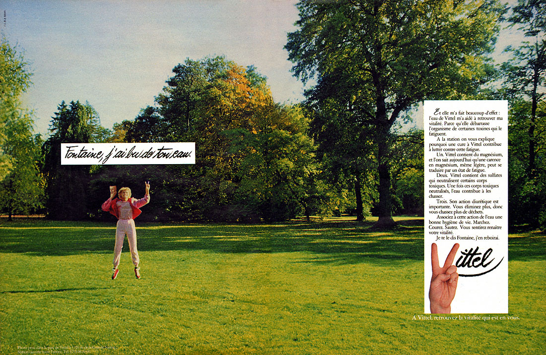 Publicité Vittel 1981