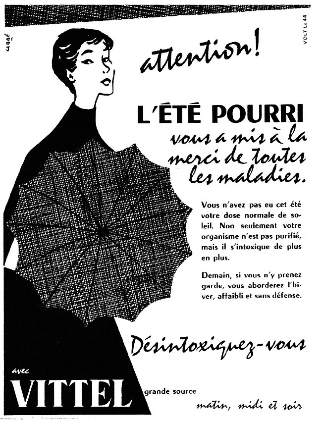 Publicité Vittel 1954