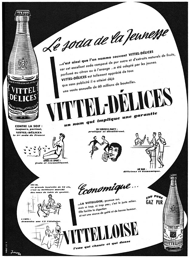 Publicité Vittel 1955