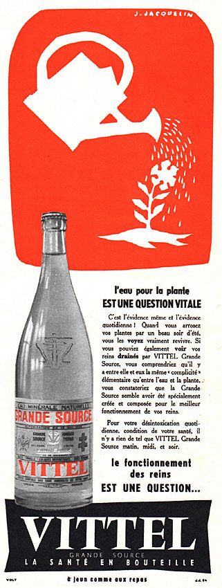 Publicité Vittel 1957