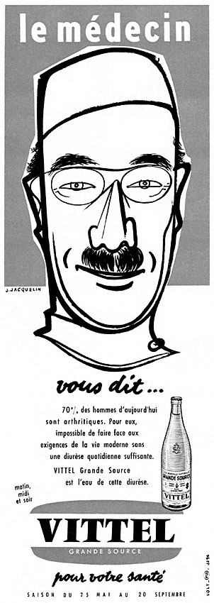 Publicité Vittel 1958