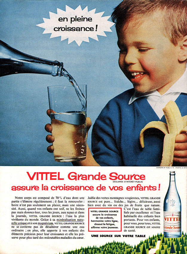 Publicité Vittel 1960