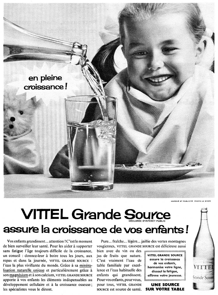 Publicité Vittel 1960