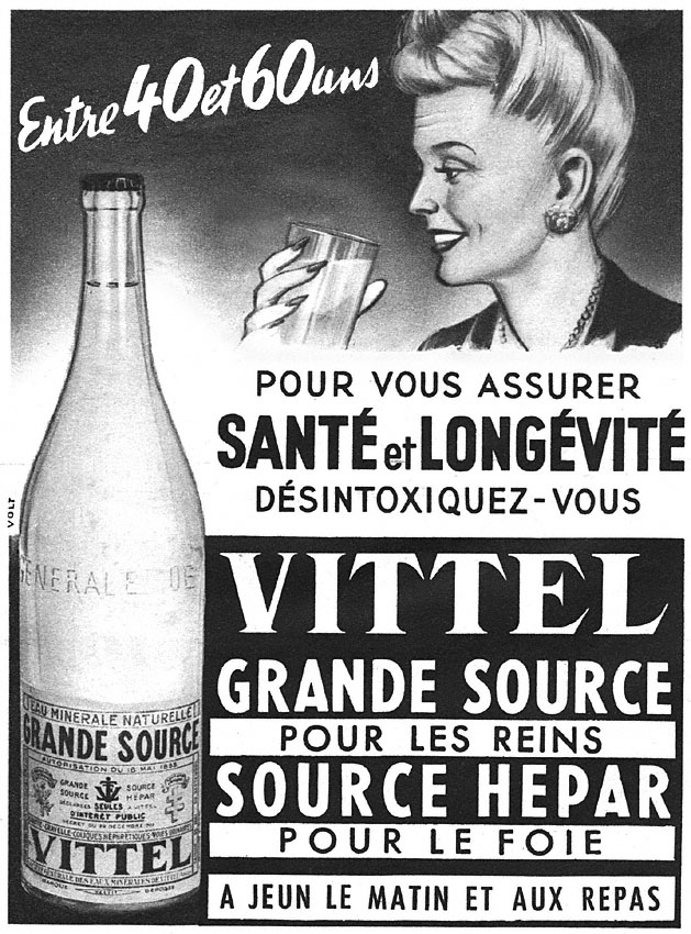 Publicité Vittel 1950