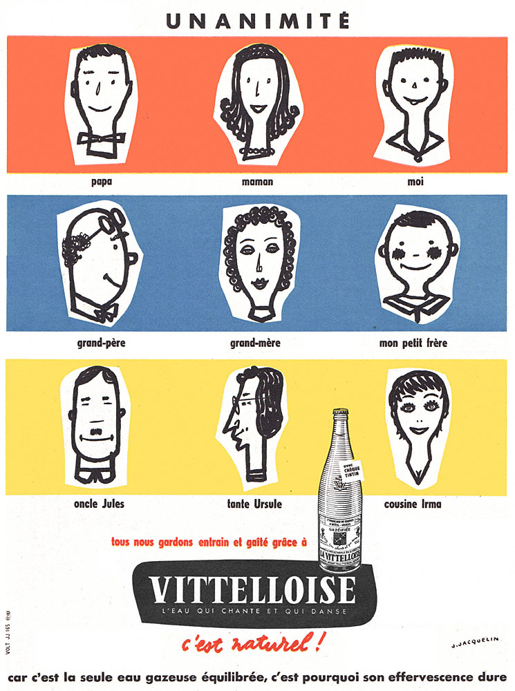 Publicité Vittelloise 1958