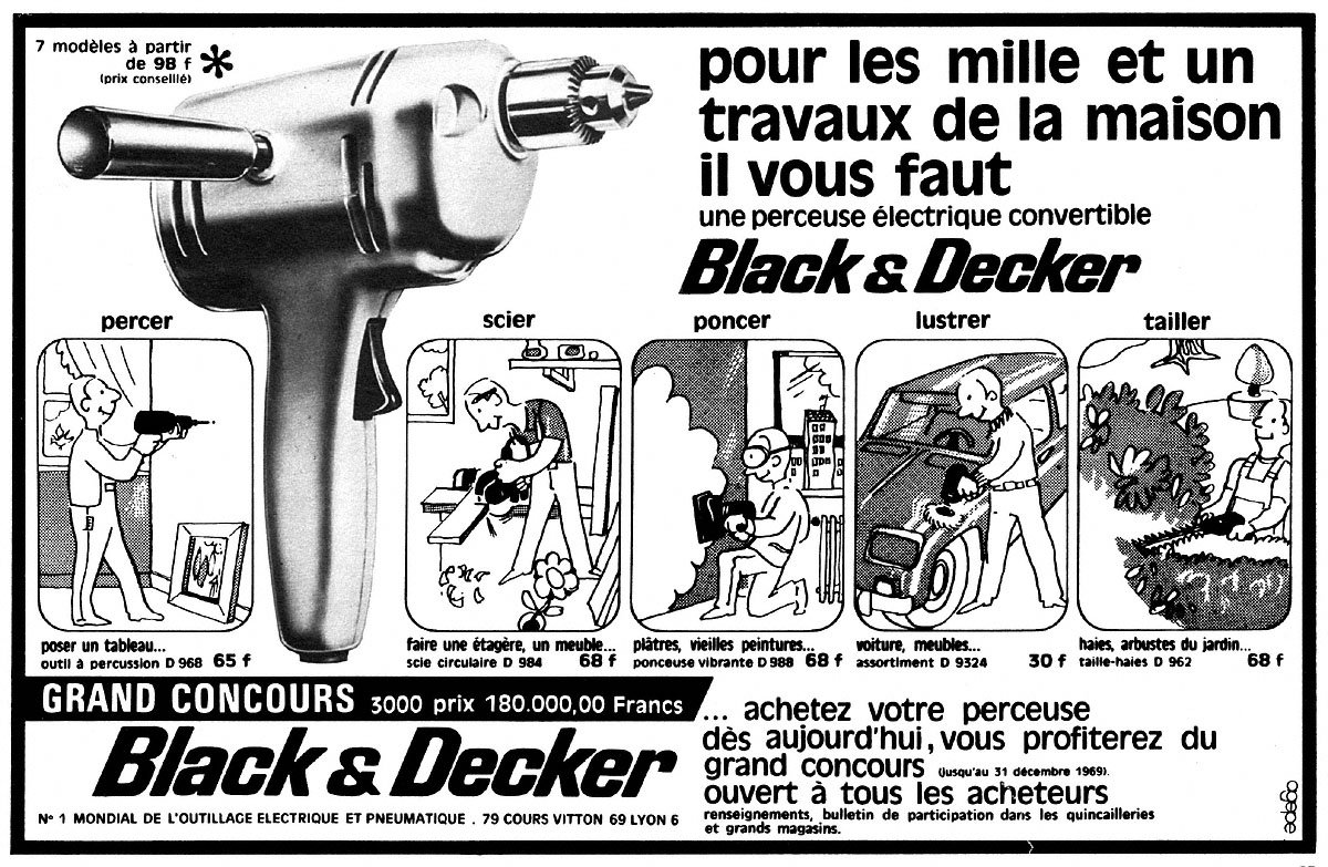 Publicit� Black & Decker 1969