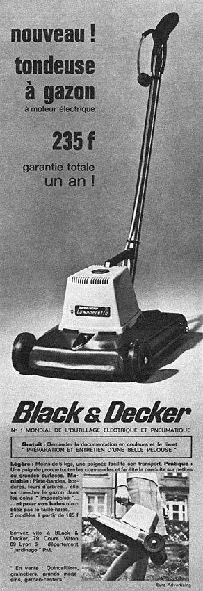 Publicité Black & Decker 1970