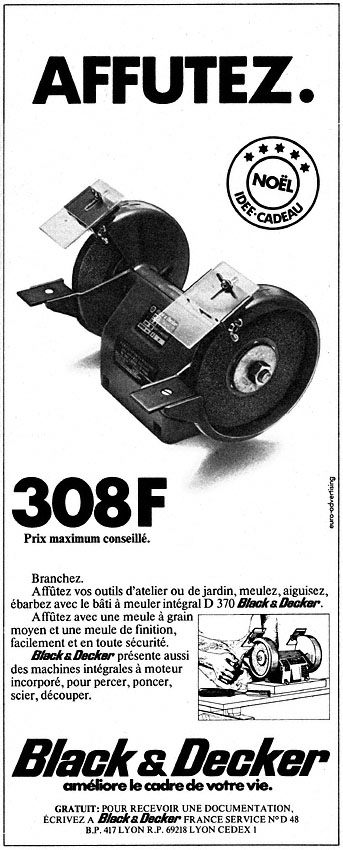 Publicité Black & Decker 1975